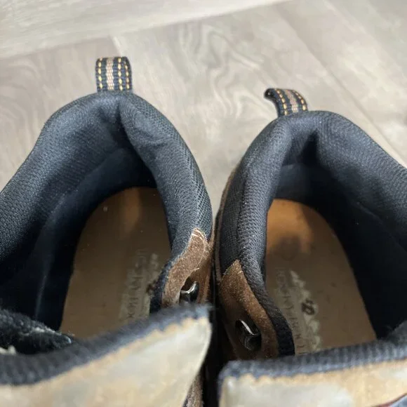 Brahmas Boots Mens 9.5 Work Or Outdoor Leather Brown Shoes Province Steel Toe - Picture 6 of 15